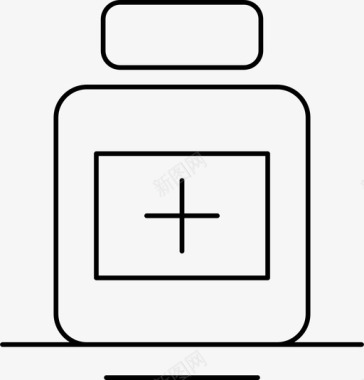 医药瓶子健康图标图标