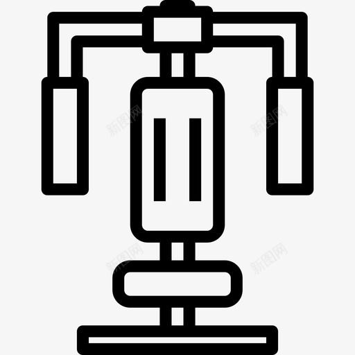 胸部按压健身房33线性图标svg_新图网 https://ixintu.com 健身房33 线性 胸部按压