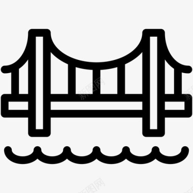 桥梁土木工程建筑图标图标