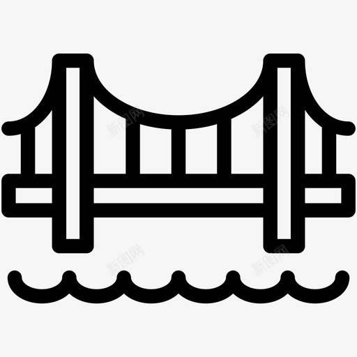 桥梁土木工程建筑图标svg_新图网 https://ixintu.com 土木工程 城市 建筑 桥梁