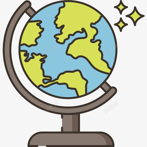 地球仪联系我们图标线颜色svg_新图网 https://ixintu.com 地球仪 线颜色 联系我们图标