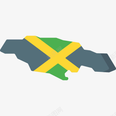 牙买加雷鬼6号平坦图标图标