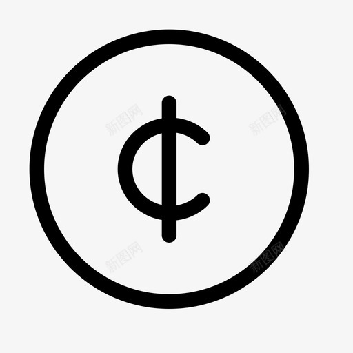硬币现金分币图标svg_新图网 https://ixintu.com 分币 现金 用户界面 硬币 货币 金融