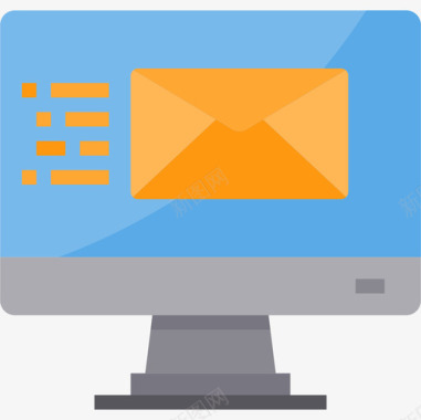 电子邮件营销企业管理32扁平图标图标