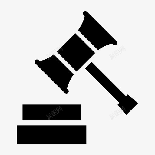 法律木槌锤子图标svg_新图网 https://ixintu.com 木槌 正义 法律 锤子