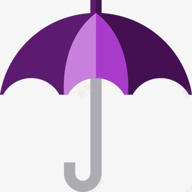 雨伞葬礼7号扁平图标图标