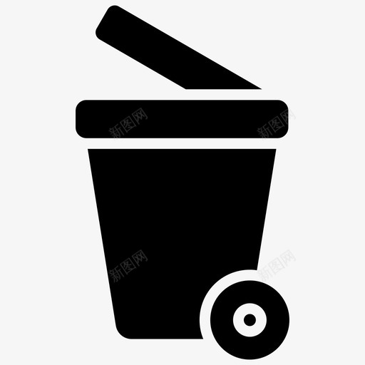 删除垃圾箱消除图标svg_新图网 https://ixintu.com 删除 回收 垃圾箱 摄影图形字形图标 消除