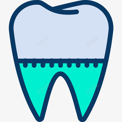 牙冠牙齿17线形颜色图标svg_新图网 https://ixintu.com 牙冠 牙齿 线形 颜色