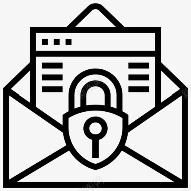 电子邮件机密信件机密图标图标