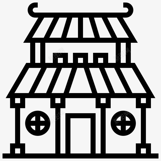 神龛建筑中国图标svg_新图网 https://ixintu.com 中国 建筑 神龛