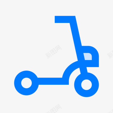 踏板车摩托车2蓝色图标图标