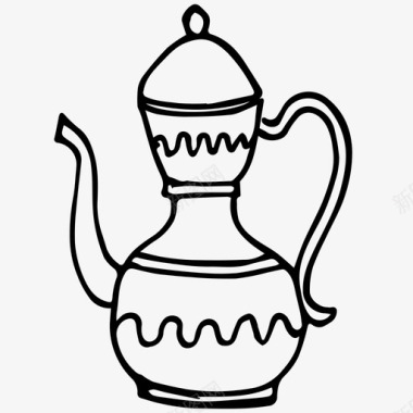 茶壶盘子水壶图标图标