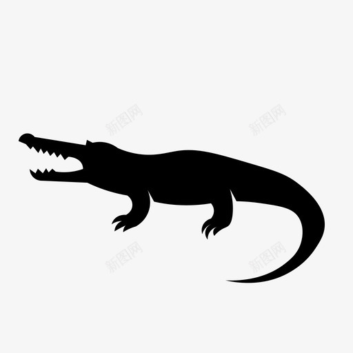 鳄鱼捕食者爬行动物图标svg_新图网 https://ixintu.com 动物 尼罗河 捕食 爬行动物 非洲 食者 鳄鱼