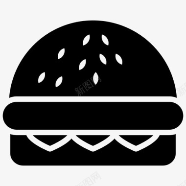 垃圾食品快餐汉堡图标图标