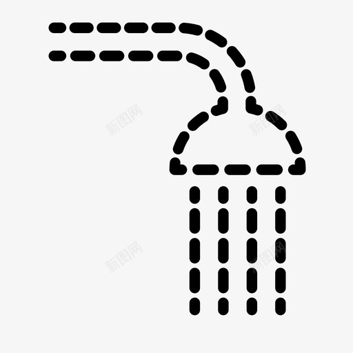 淋浴健身健身房图标svg_新图网 https://ixintu.com 健康 健身 健身房 淋浴