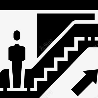 楼梯机场75字形图标图标