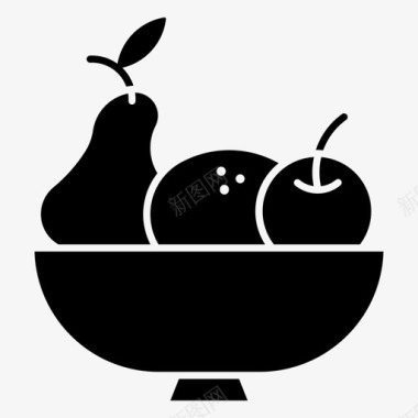 水果碗烹饪食品图标图标