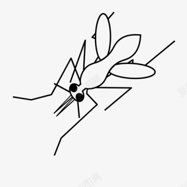 蚊子动物疾病图标图标