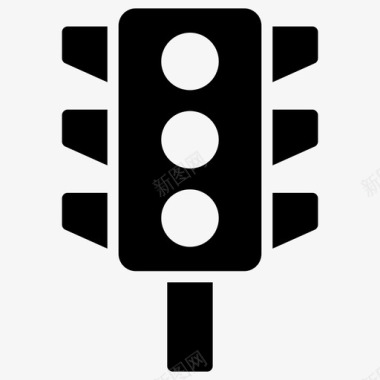 交通灯红绿灯指示灯图标图标