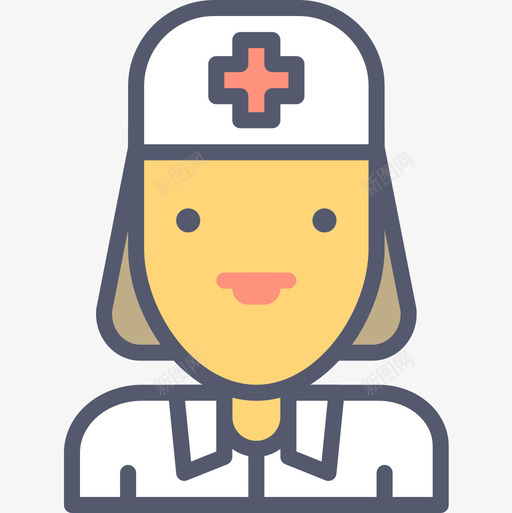 护士工作2线性颜色图标svg_新图网 https://ixintu.com 工作 护士 线性 颜色