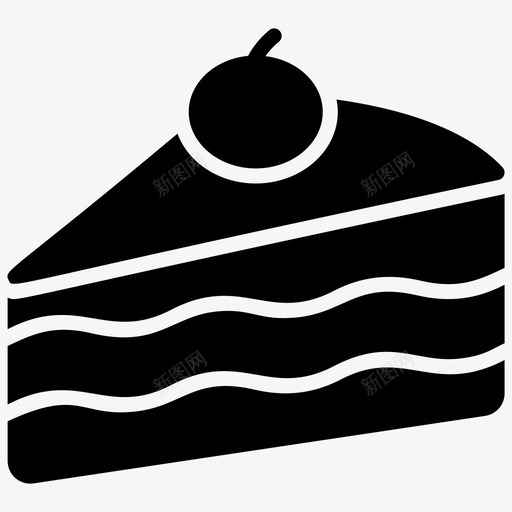 蛋糕片烘焙食品蛋糕块图标svg_新图网 https://ixintu.com 烘焙食品 甜点 甜食 蛋糕块 蛋糕片 食品和饮料字形图标