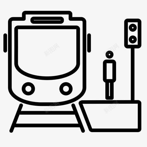 火车站公共交通铁路图标svg_新图网 https://ixintu.com 交通 公共 火车 火车站 铁路