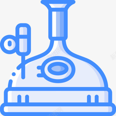 酿造蒸馏和酿造4蓝色图标图标