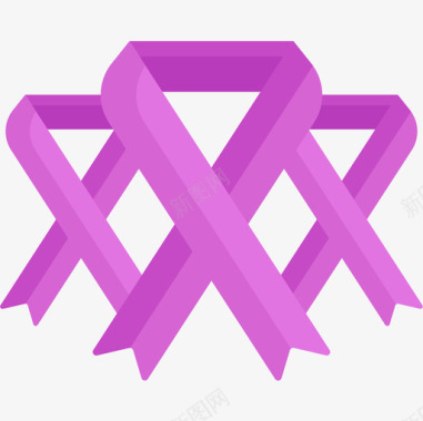Ribbon世界癌症意识日9日扁平图标图标
