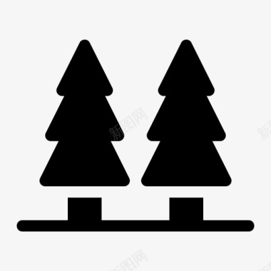 树圣诞森林图标图标
