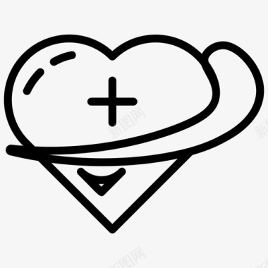 心脏病学符号心脏标志心脏符号图标图标