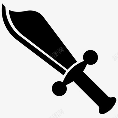 剑战斗刀弯刀图标图标