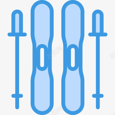 滑雪运动65蓝色图标图标