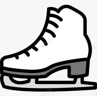 滑冰第8季线性颜色图标图标