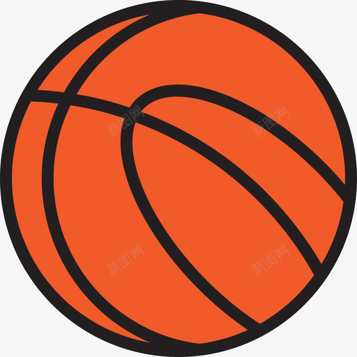 篮球运动82线性颜色图标svg_新图网 https://ixintu.com 篮球 线性 运动 颜色