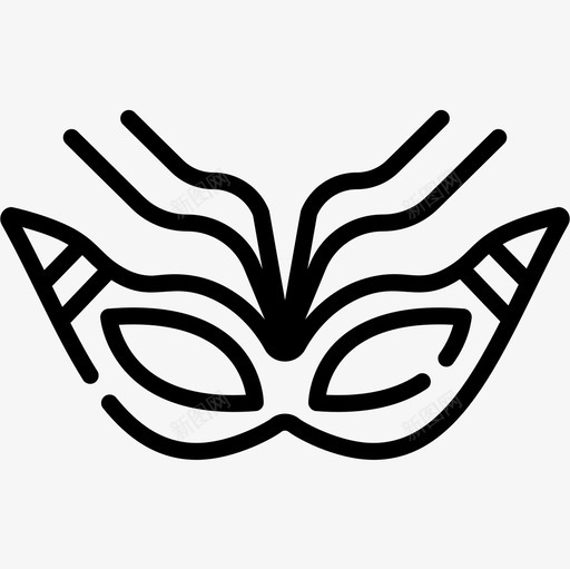 面具巴西狂欢节14线性图标svg_新图网 https://ixintu.com 巴西 狂欢节 线性 面具