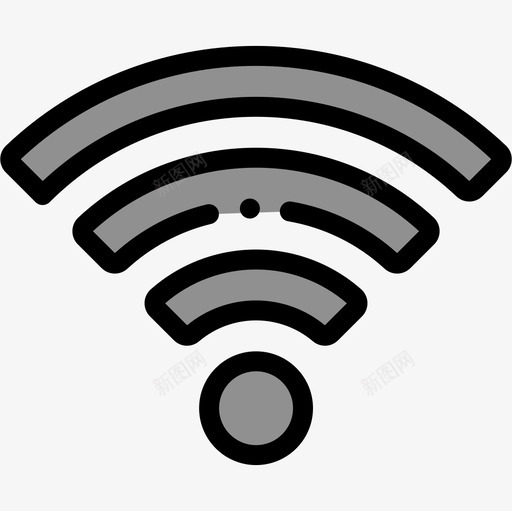 Wifi酒店服务22线性颜色图标svg_新图网 https://ixintu.com Wifi 服务 线性 酒店 酒店服 颜色