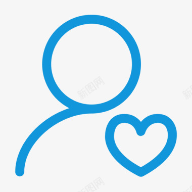 粉丝（蓝色）SVG图标
