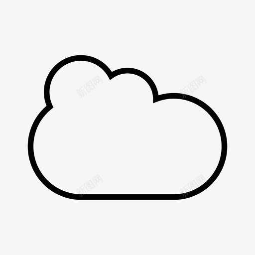 云大气气泡图标svg_新图网 https://ixintu.com 云 云线 大气 天空 存储 气泡