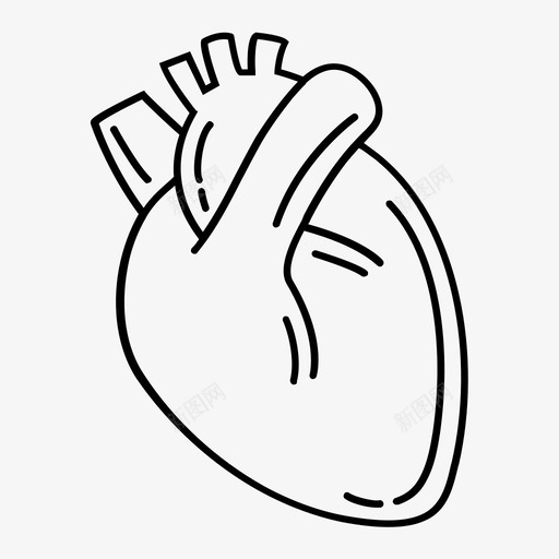 心脏人体器官轮廓图标svg_新图网 https://ixintu.com 人体 器官 心脏 轮廓