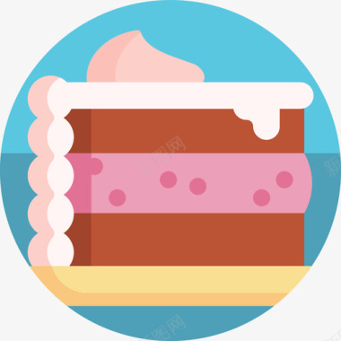 蛋糕食物111扁平图标图标