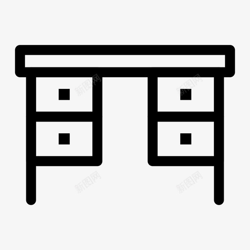 办公桌家具桌子图标svg_新图网 https://ixintu.com 办公桌 家具 工作站 桌子