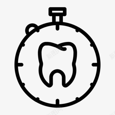 周期时间牙齿图标图标