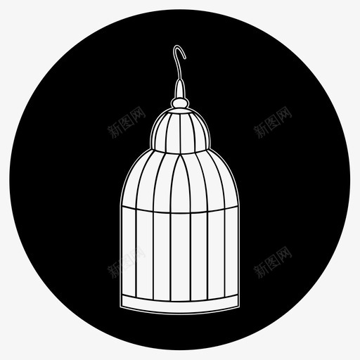 笼子动物鸟图标svg_新图网 https://ixintu.com 动物 宠物 笼子 鸟笼