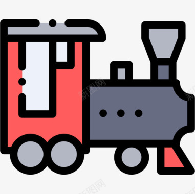 列车车辆和运输8线颜色图标图标