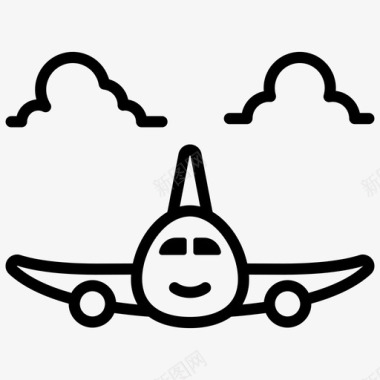 空中客车飞机航空运输图标图标