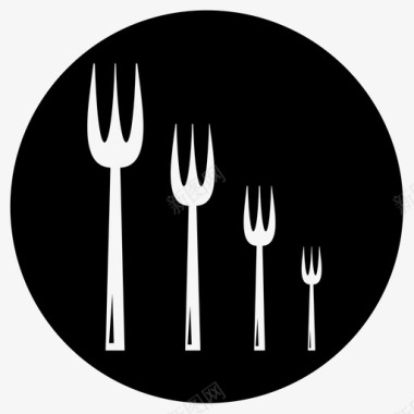 叉子食物厨房图标图标