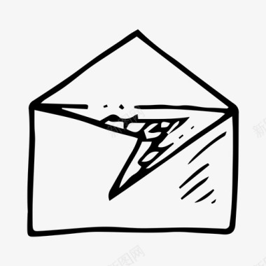 信封手绘信件图标图标