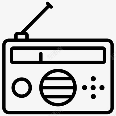 收音机输出设备收音机广播图标图标