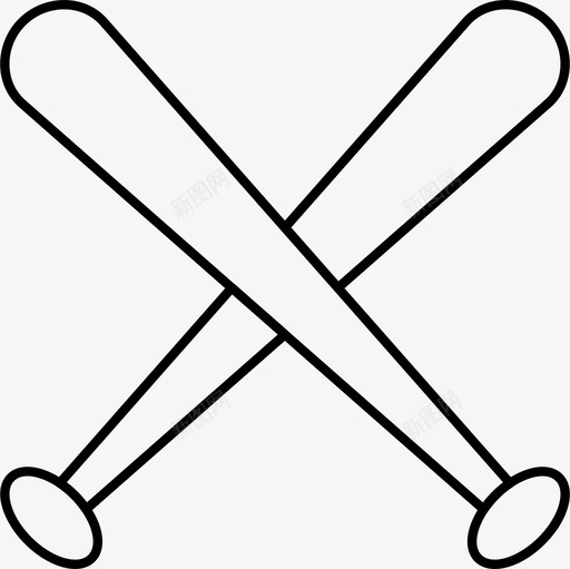 棒球棒棒球运动图标svg_新图网 https://ixintu.com 棒球 球棒 运动