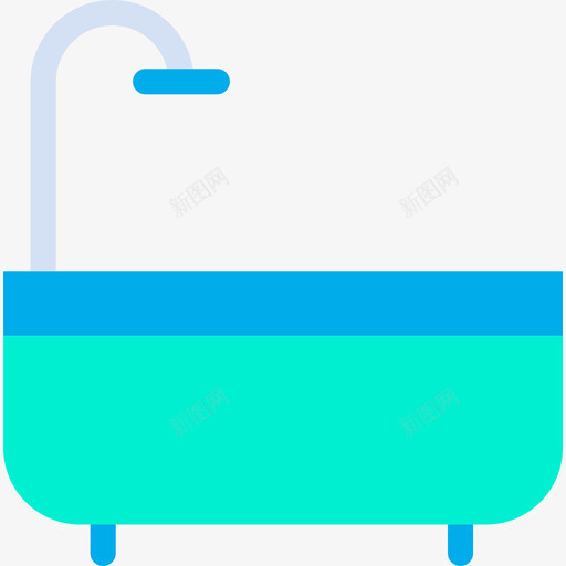 浴缸器具5扁平图标svg_新图网 https://ixintu.com 器具 扁平 浴缸